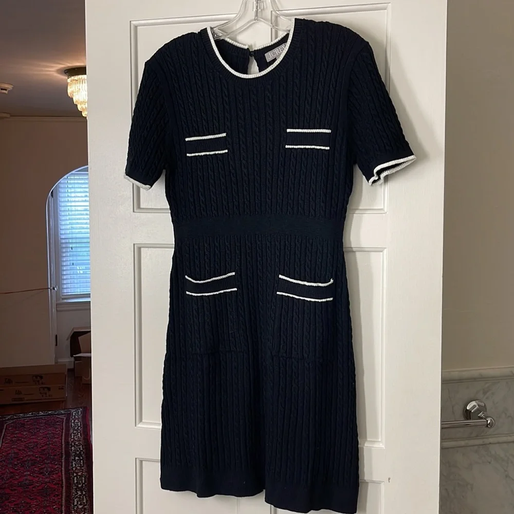 J.Crew Short-sleeve cable-knit sweater-dress BP518
